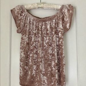 Love by Design top in rose crushed velvet